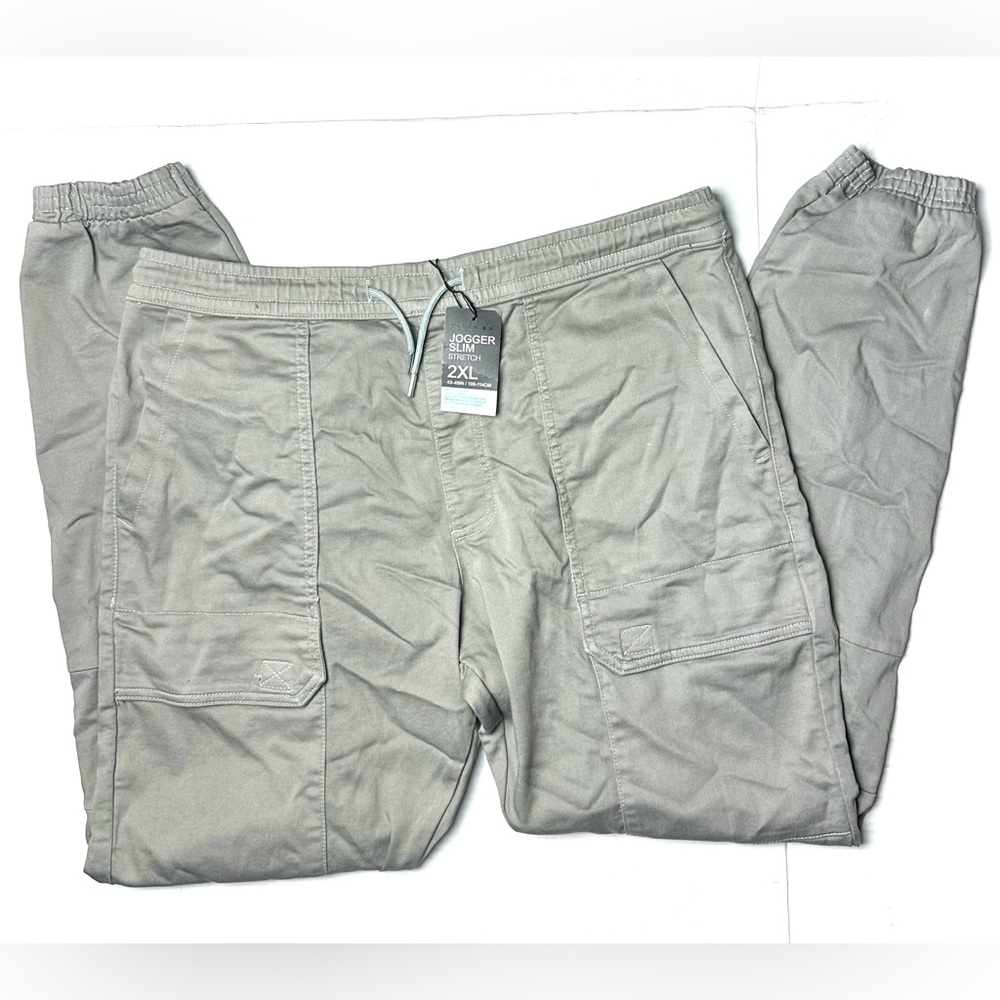 Denim & Co. Women's Pants 2XL Active Regular Pull-On Jogger Gray Cotton Blend